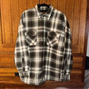 Men’s St. John’s Bay Weatherproof Vintage Brown Plaid Shirt